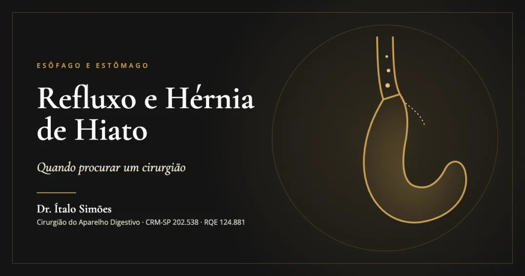 Refluxo e Hérnia de Hiato — Dr. Ítalo Simões, cirurgião do aparelho digestivo em São Paulo